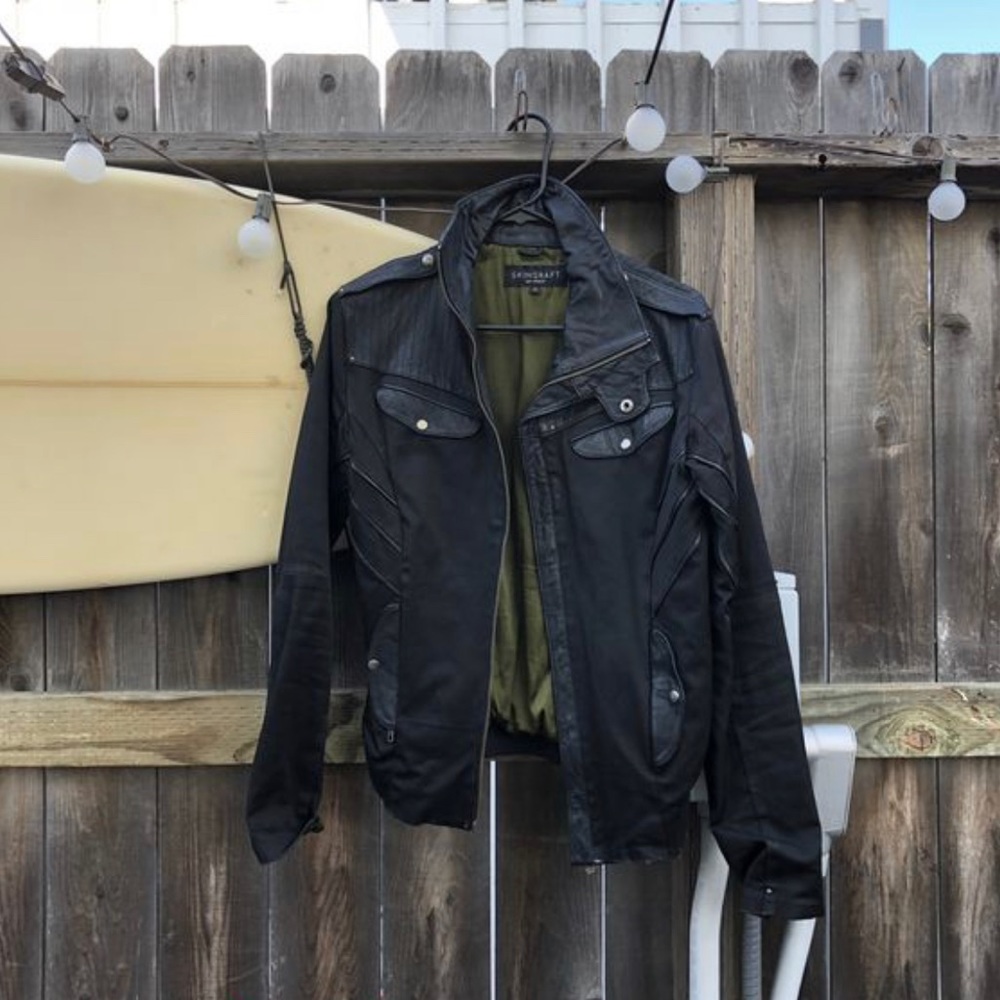 LA Graft leather moto jacket